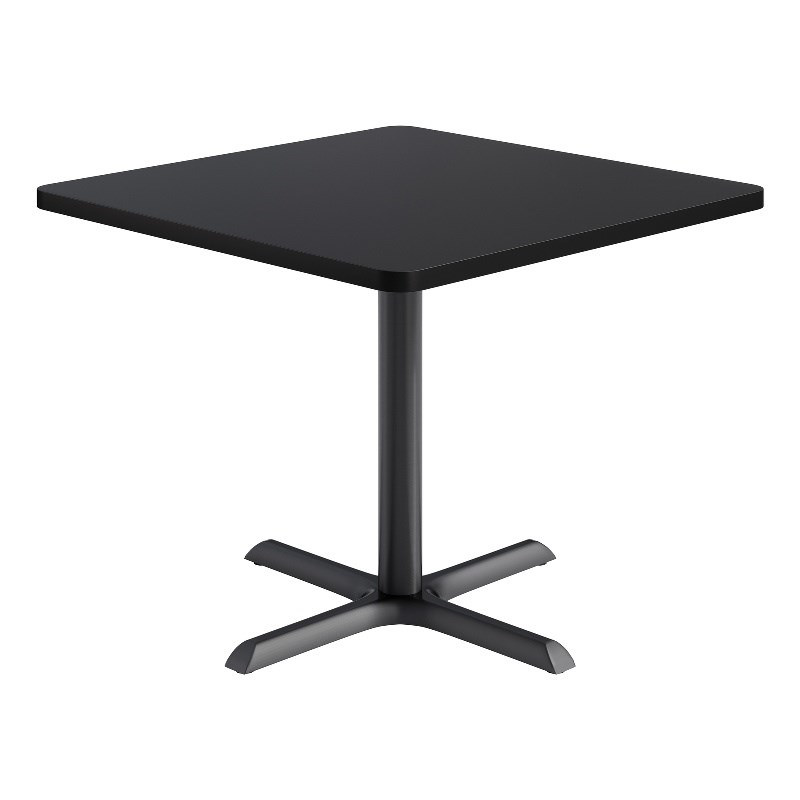 KFI Studios 36in Square Dining Table - Black Top - Black Base
