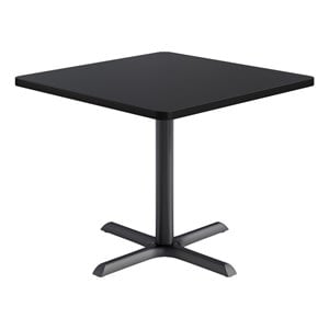 KFI Studios 36in Square Dining Table - Black Top - Black Base