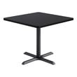 KFI Studios 36in Square Dining Table - Black Top - Black Base