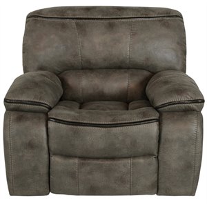 e-motion furniture polyester fabric deep seating gliding recliner chair in gray