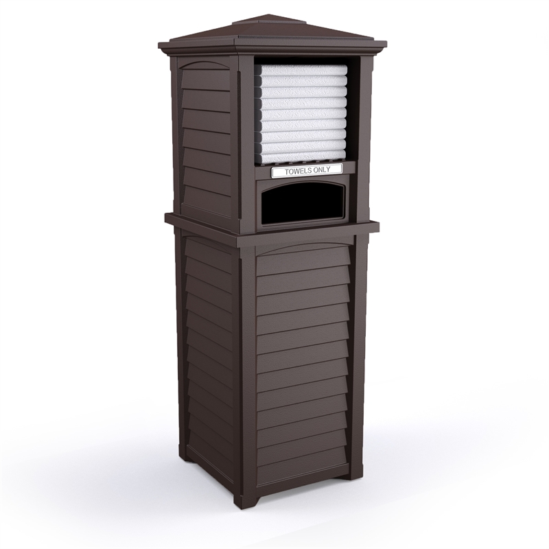 Mayne Lakeland Traditional Plastic Towel Valet Storage in Espresso