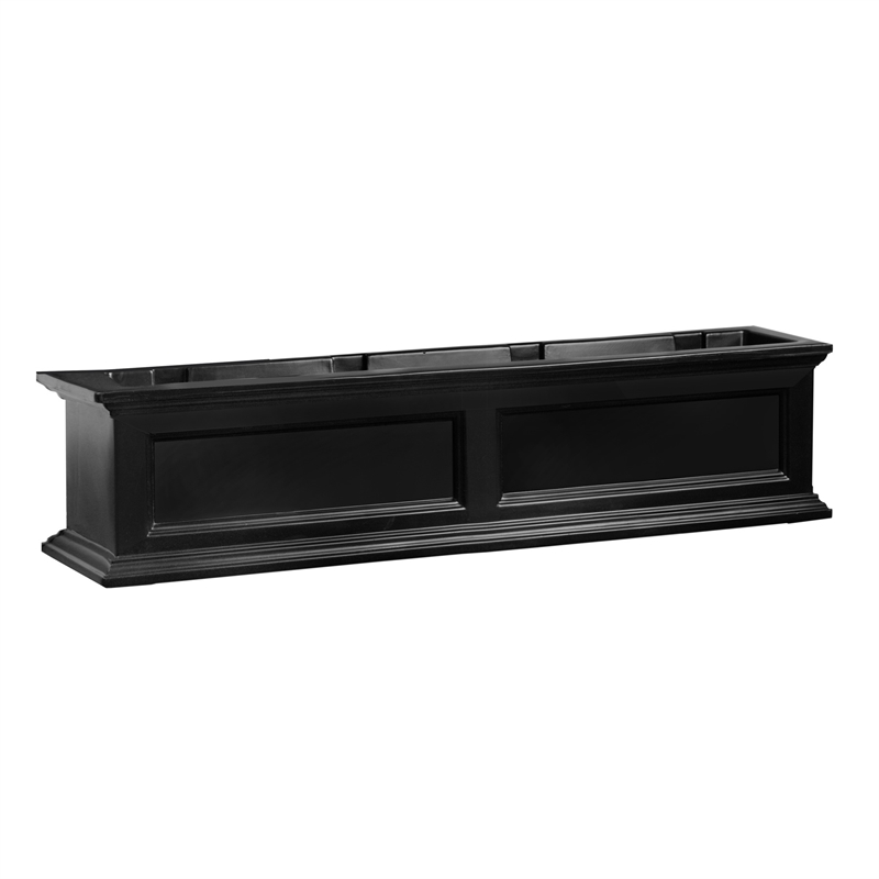 Mayne Fairfield 4ft Traditional Plastic Window Box in Black
