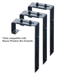 Mayne Adjustable Modern Metal Deck Rail Bracket in Black (Set of 3)