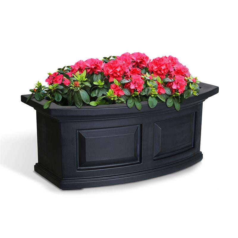 Mayne Nantucket 2ft Traditional Plastic Window Box in Black