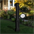 Mayne Woodhaven Traditional Plastic Address Sign Post in Black