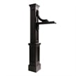 Mayne Woodhaven Traditional Plastic Address Sign Post in Black