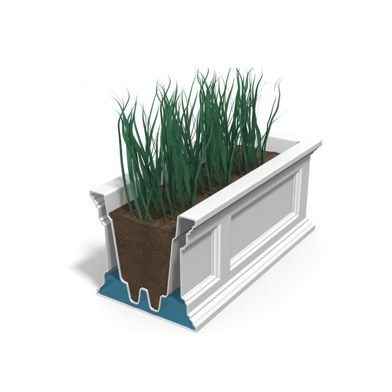 Mayne Fairfield 4ft Traditional Plastic Window Box in White