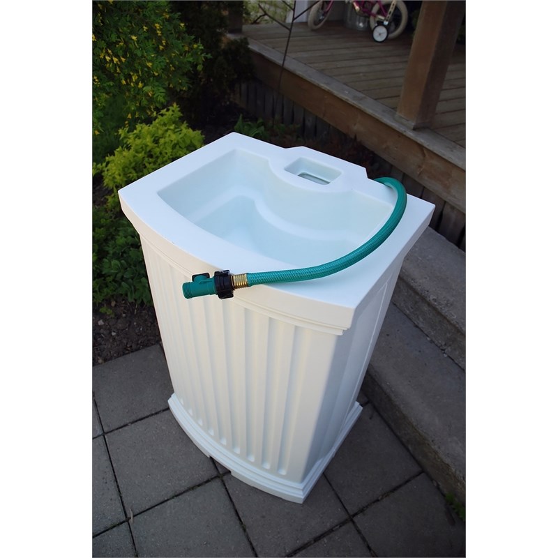 Mayne Madison Weatherproof Traditional Plastic Rain Catcher in White