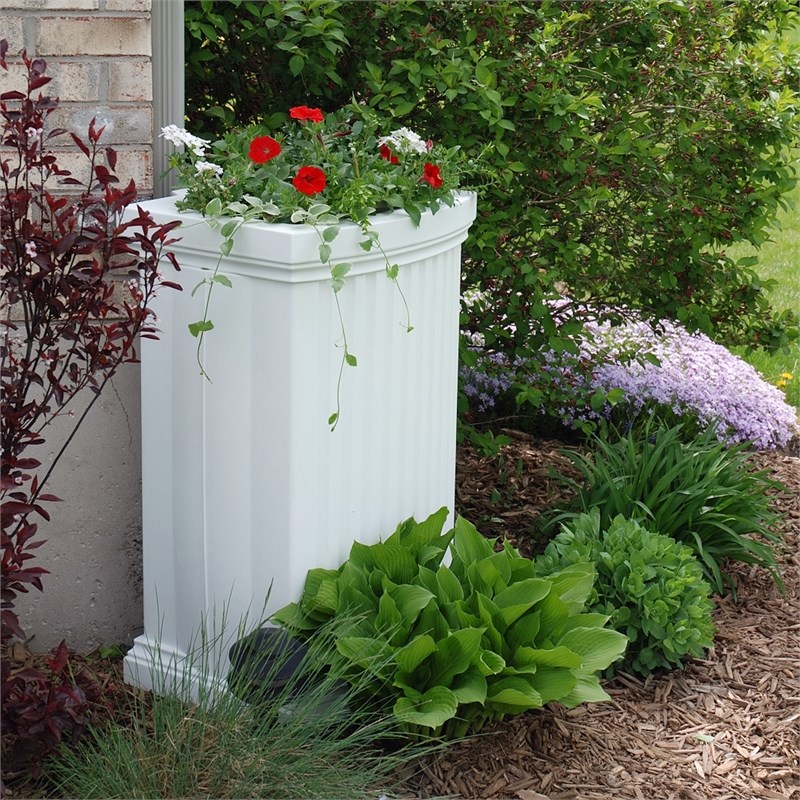 Mayne Madison Weatherproof Traditional Plastic Rain Catcher in White