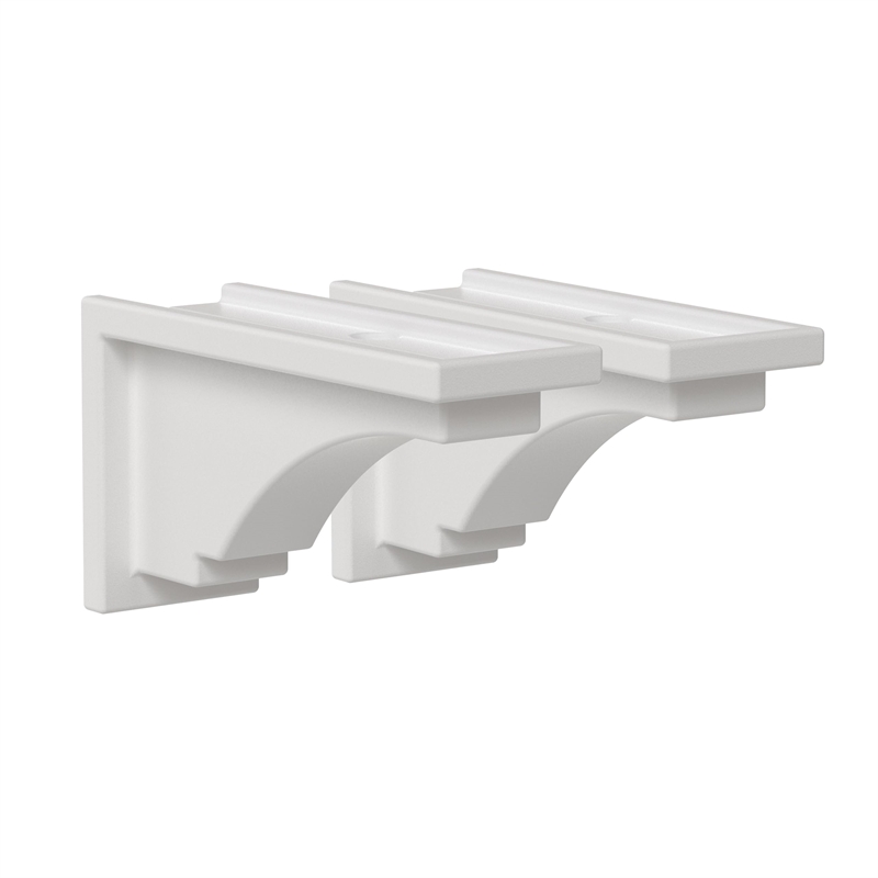Mayne Fairfield Traditional Plastic Decorative Brackets in White (Set of 2)