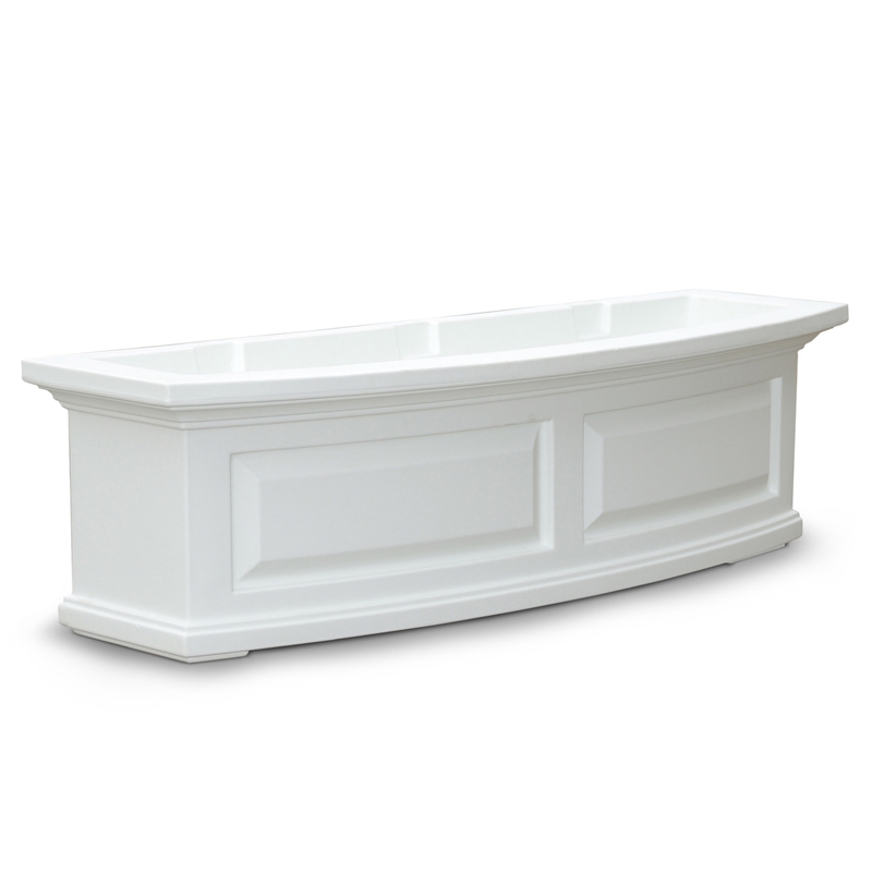 Mayne Nantucket 3ft Weatherproof Traditional Plastic Window Box in White