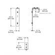 Mayne Adjustable Modern Metal Deck Rail Bracket in Black (Set of 2)