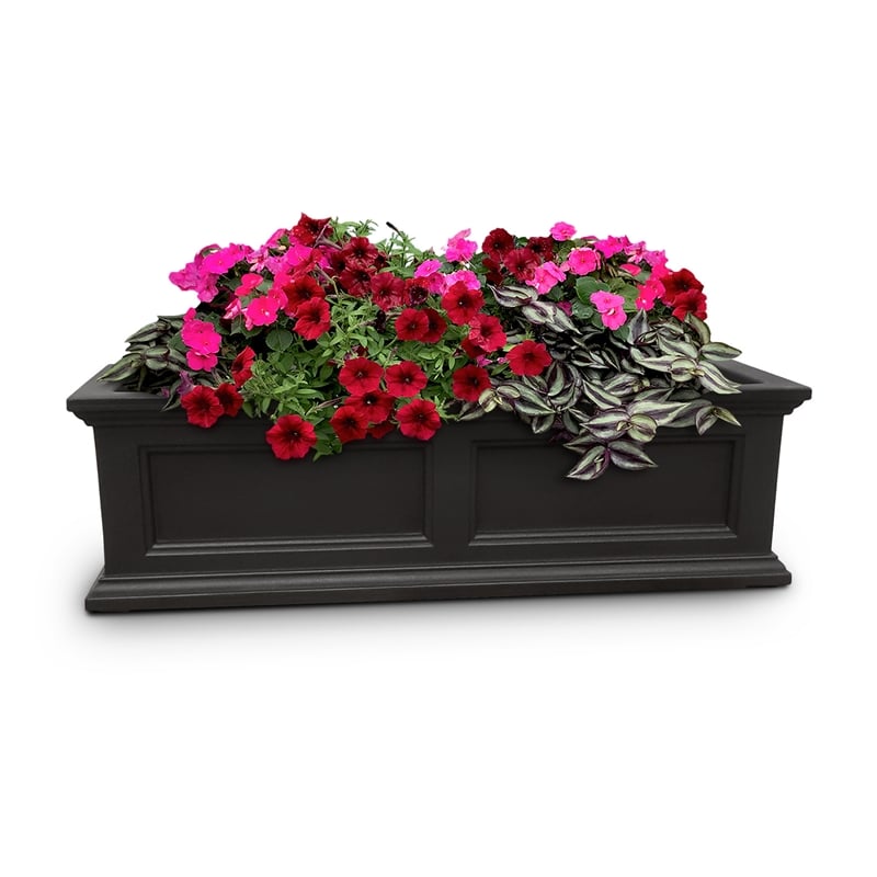 Mayne Fairfield 3ft Traditional Plastic Window Box in Black