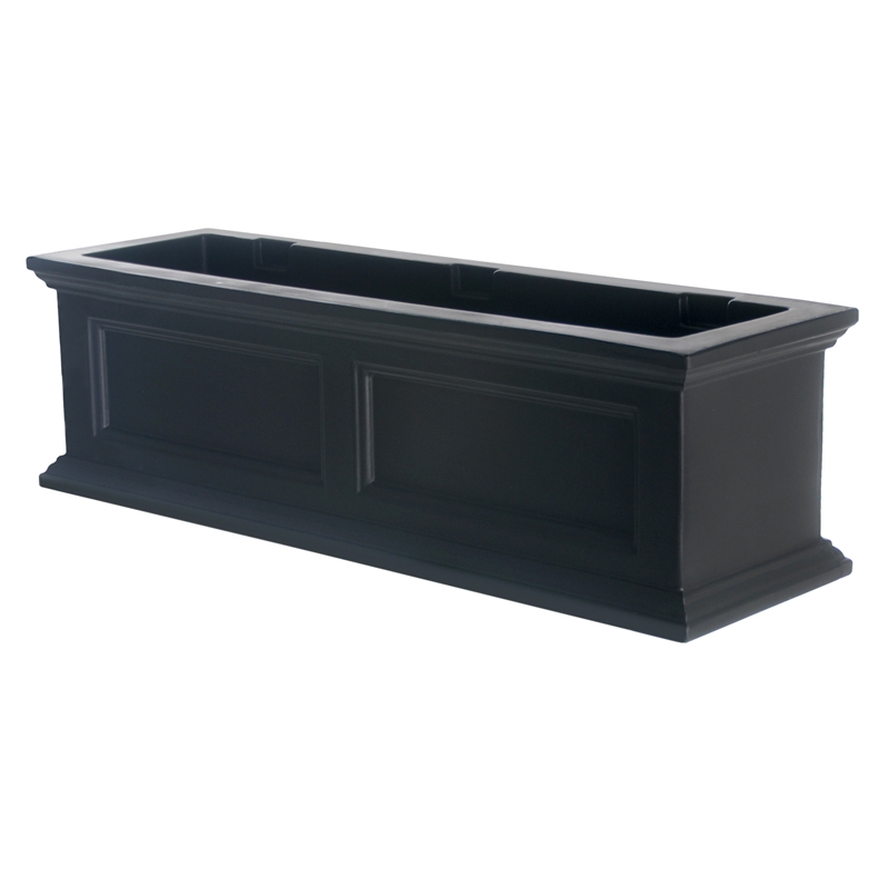 Mayne Fairfield 3ft Traditional Plastic Window Box in Black
