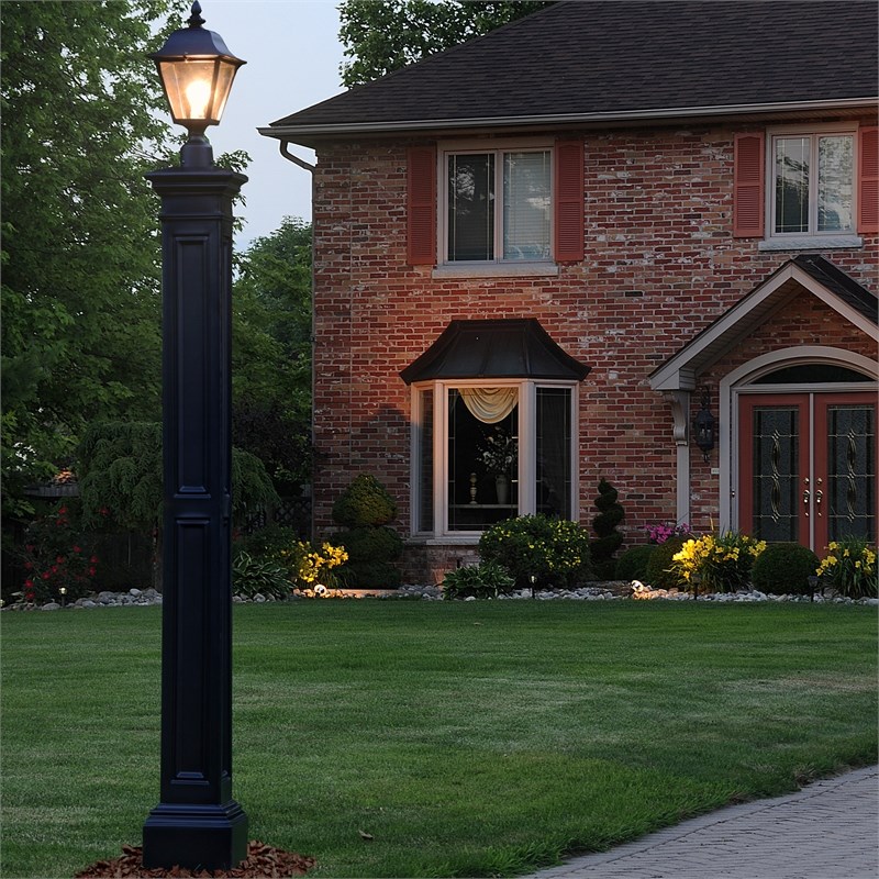 Mayne Liberty Traditional Plastic Lamp Post without Mount in Black
