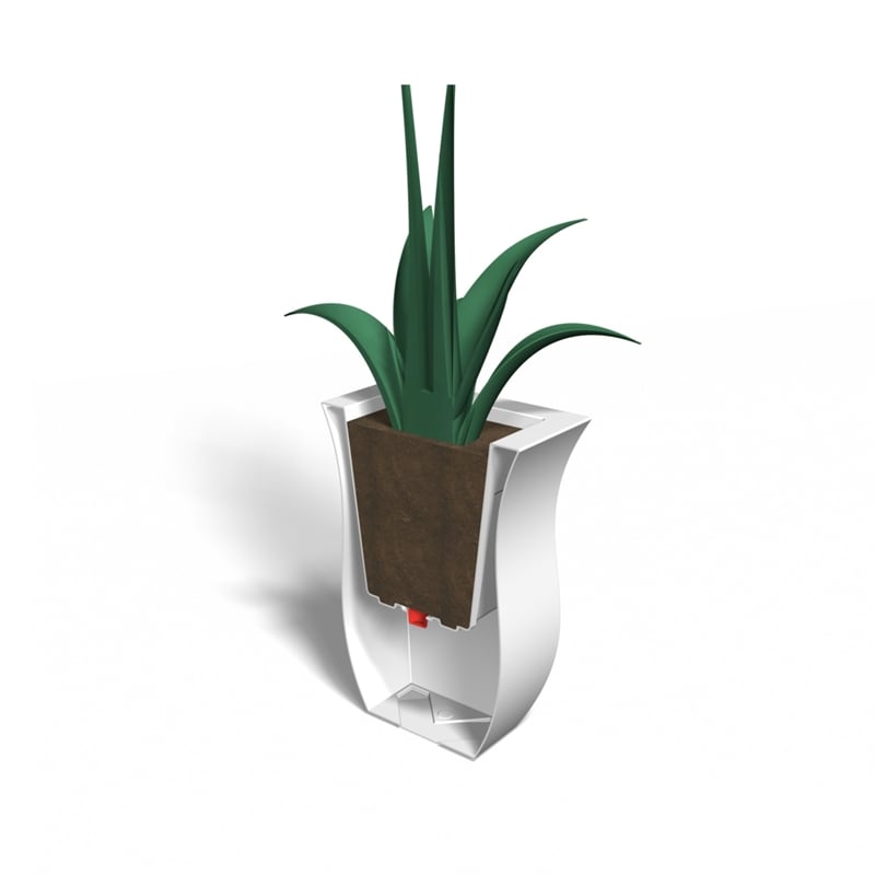 Mayne Valencia 36x16x22 Long Modern Plastic Planter in Neptune Blue