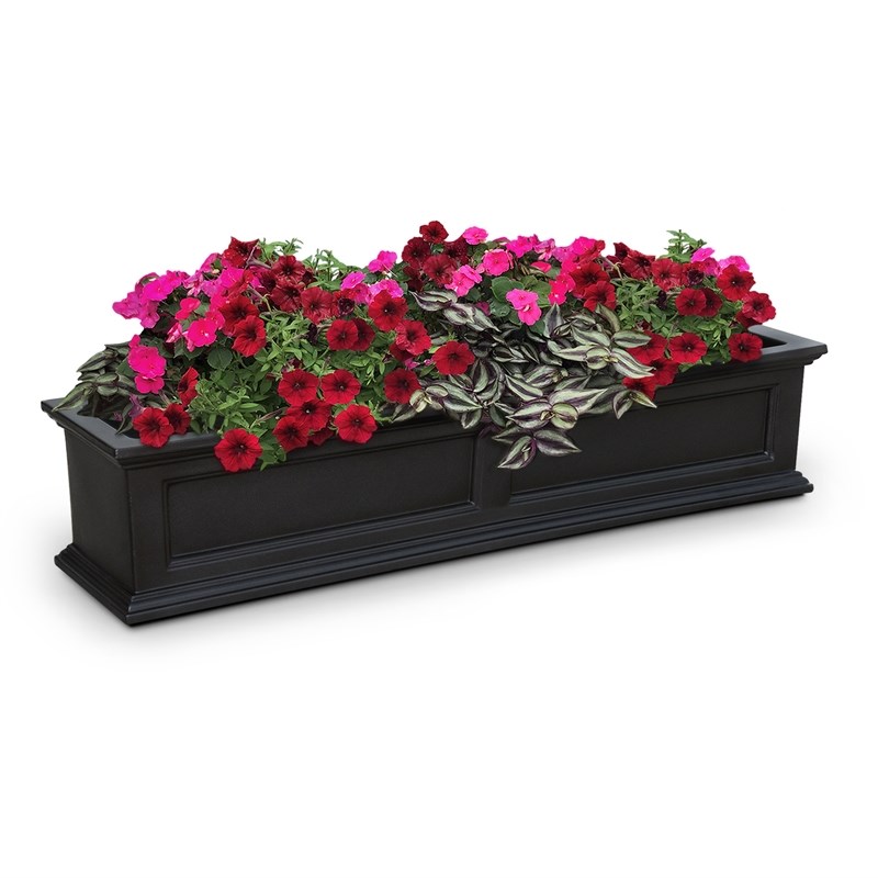 Mayne Fairfield 5ft Traditional Plastic Window Box in Black