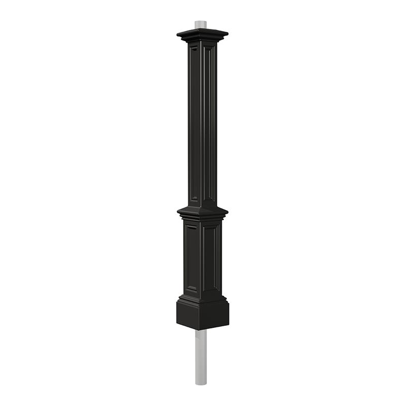 Mayne Signature Traditional Plastic Lamp Post with Mount in Black