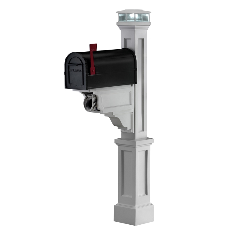 Mayne Mid-Century Plastic Solar Cap with Rechargeable Battery in White