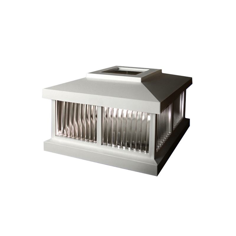 Mayne Mid-Century Plastic Solar Cap with Rechargeable Battery in White