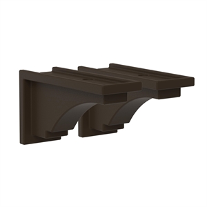 Mayne Fairfield Traditional Plastic Decorative Brackets in Espresso (Set of 2)