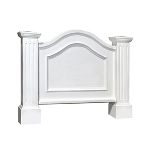 Mayne Nantucket Traditional Plastic Address Sign Post in White
