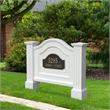 Mayne Nantucket Traditional Plastic Address Sign Post in White