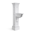 Mayne Liberty Weatherproof Traditional Plastic Mail Post in White
