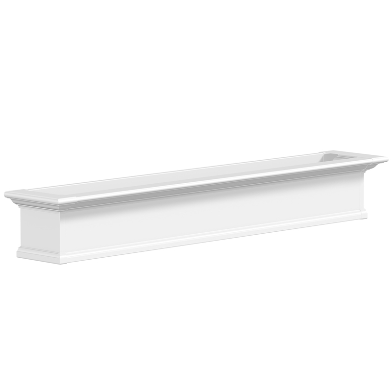 Mayne Yorkshire 6ft Weatherproof Traditional Vinyl Window Box in White