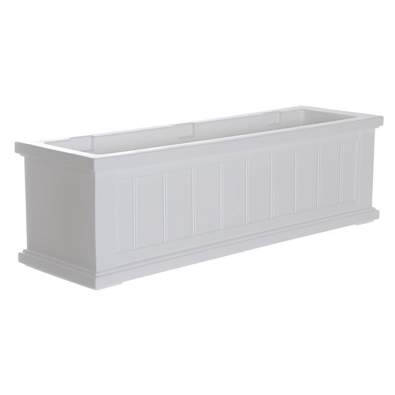 Mayne Cape Cod 3ft Weatherproof Coastal Plastic Window Box in White