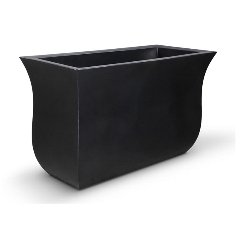 Mayne Valencia 36x16x22 Long Modern Plastic Planter in Black