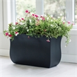 Mayne Valencia 36x16x22 Long Modern Plastic Planter in Black