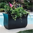 Mayne Valencia 36x16x22 Long Modern Plastic Planter in Black