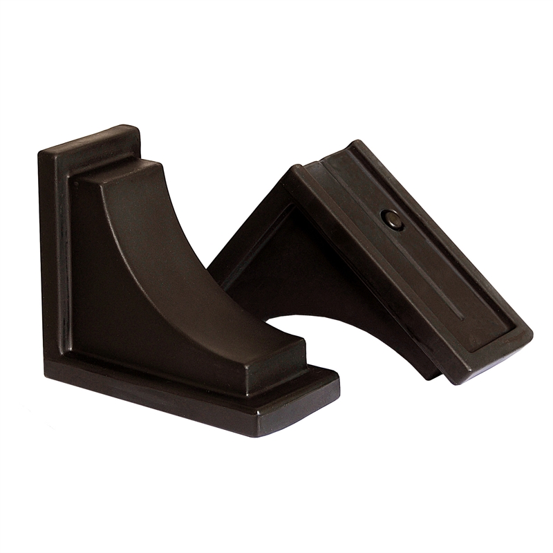 Mayne Nantucket Traditional Plastic Decorative Bracket in Espresso (Set of 2)