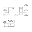 Mayne Nantucket Traditional Plastic Decorative Bracket in Espresso (Set of 2)