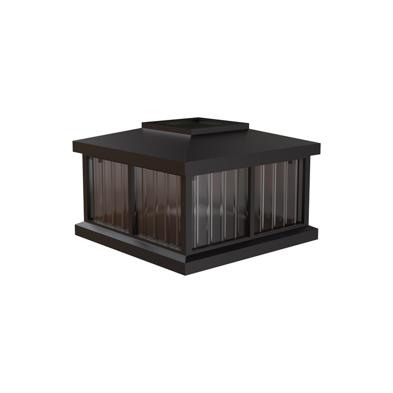 Mayne Mid-Century Plastic Solar Cap with Rechargeable Battery in Black