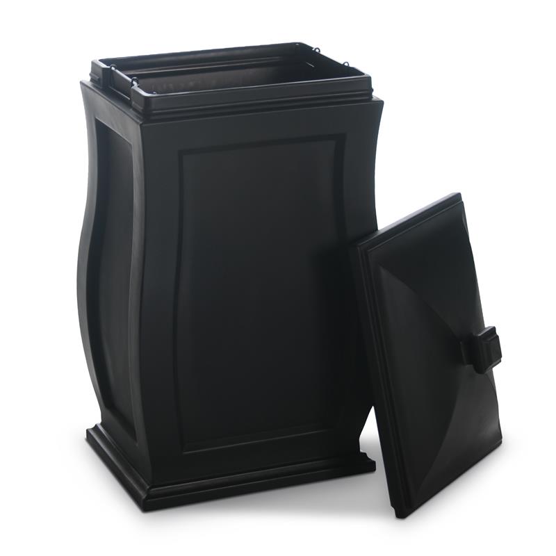 Mayne Mansfield Weatherproof Traditional Plastic Storage Bin in Black