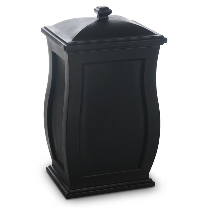 Mayne Mansfield Weatherproof Traditional Plastic Storage Bin in Black