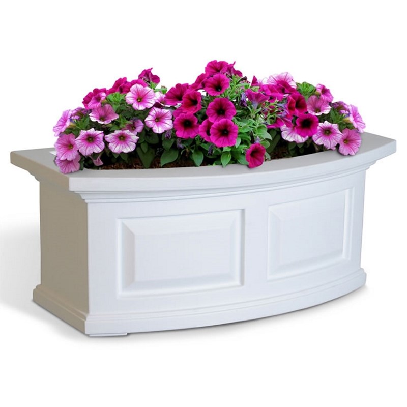 Mayne Nantucket 2ft Weatherproof Traditional Plastic Window Box in White