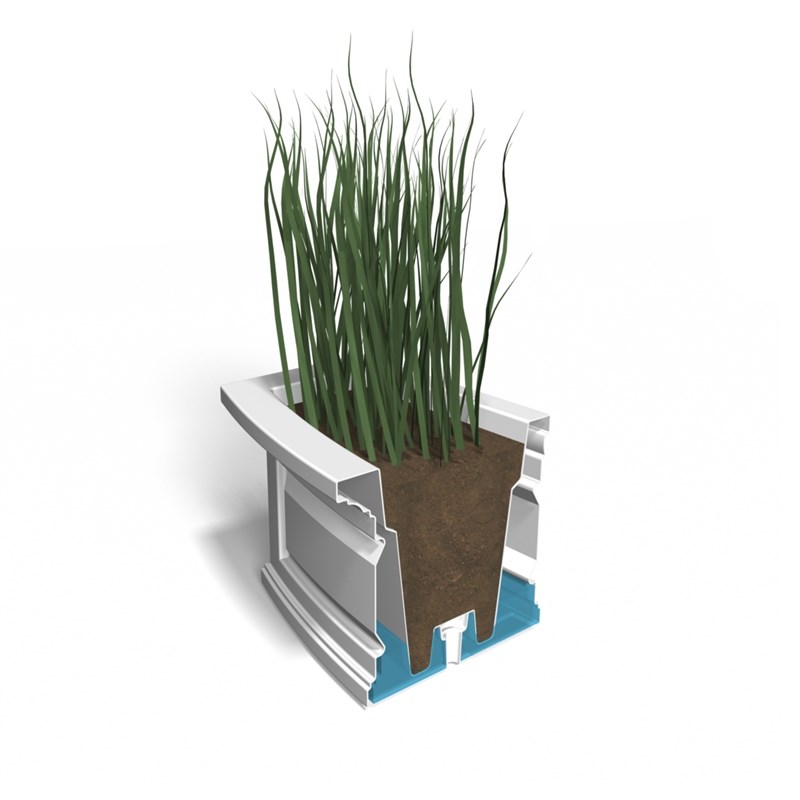 Mayne Nantucket 2ft Weatherproof Traditional Plastic Window Box in White