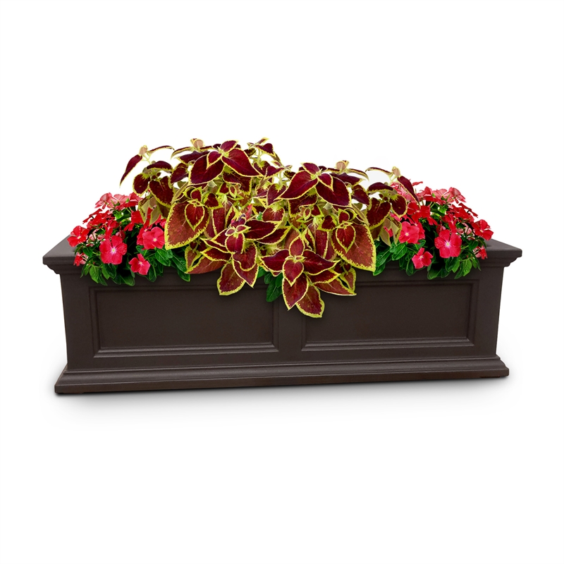Mayne Fairfield 3ft Traditional Plastic Window Box in Espresso