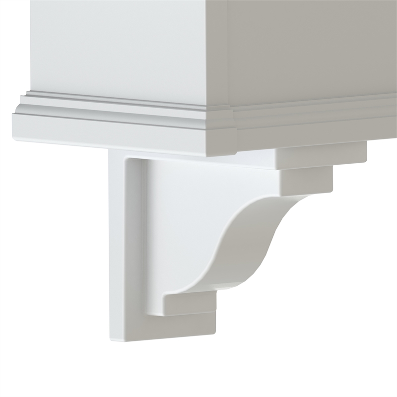 Mayne Yorkshire Traditional Vinyl Decorative Bracket in White (Set of 2)
