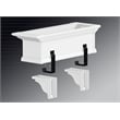 Mayne Yorkshire Traditional Vinyl Decorative Bracket in White (Set of 2)