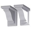 Mayne Yorkshire Traditional Vinyl Decorative Bracket in White (Set of 2)
