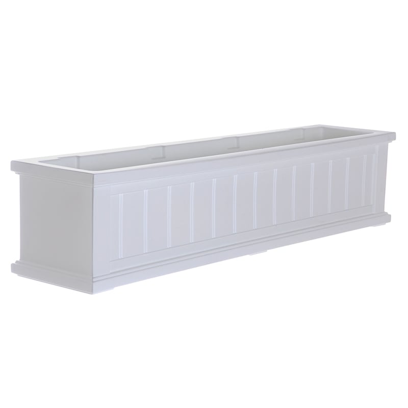 Mayne Cape Cod 4ft Weatherproof Coastal Plastic Window Box in White