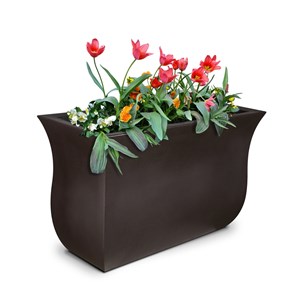 Mayne Valencia 36x16x22 Long Modern Plastic Planter in Espresso