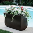 Mayne Valencia 36x16x22 Long Modern Plastic Planter in Espresso