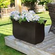 Mayne Valencia 36x16x22 Long Modern Plastic Planter in Espresso
