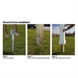 Mayne Traditional Metal No Dig Ground Anchor in Silver Powder Coating