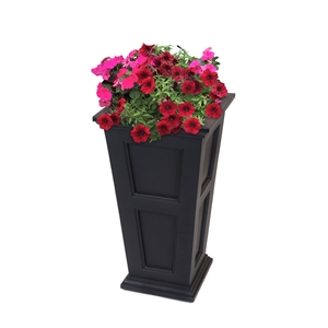 Mayne Fairfield 28&quot Tall Traditional Plastic Planter in Black